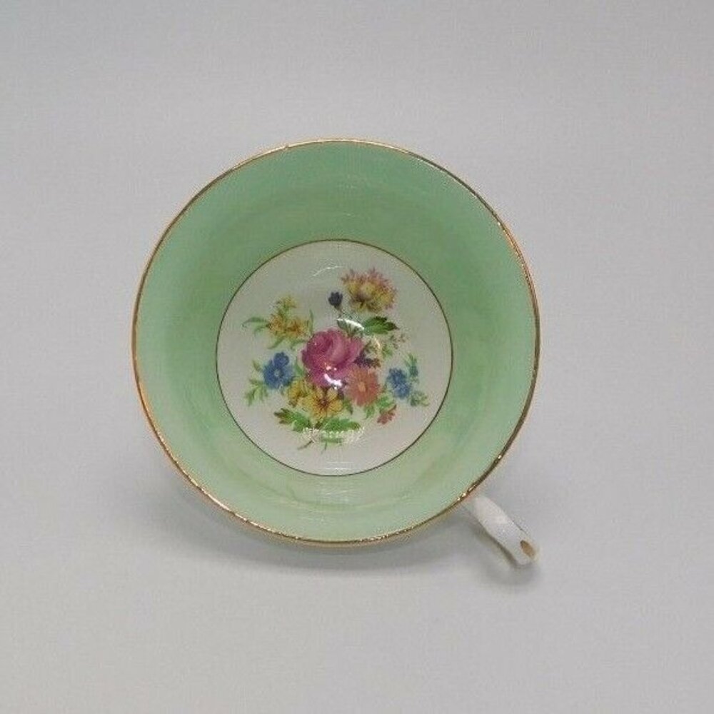 ROSINA FLORAL & GREEN RIM TEA CUP ONLY